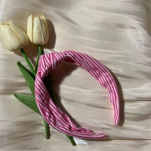 NWOT J.Crew Pink and white Stripes Headband